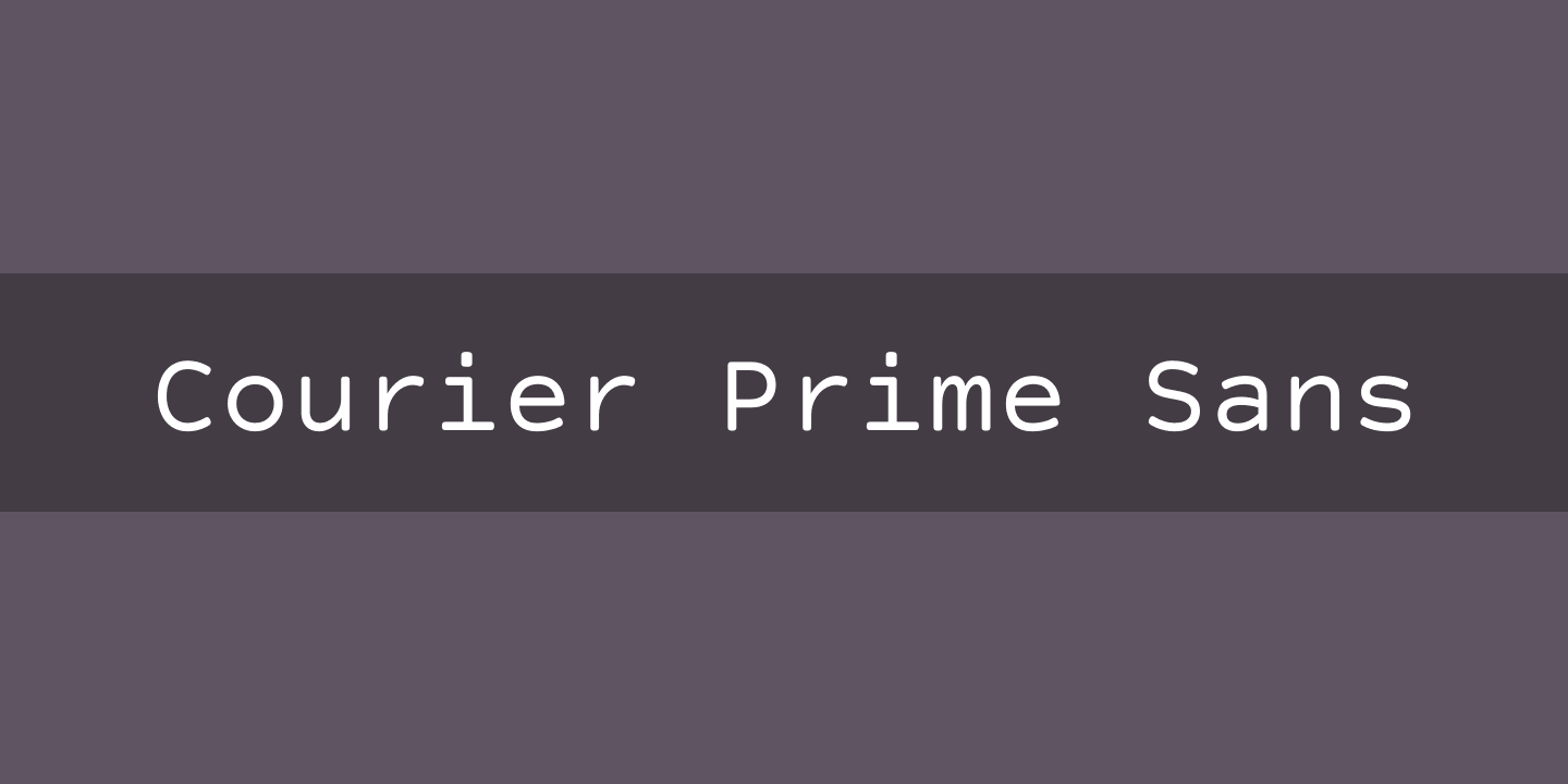 Courier Prime Sans